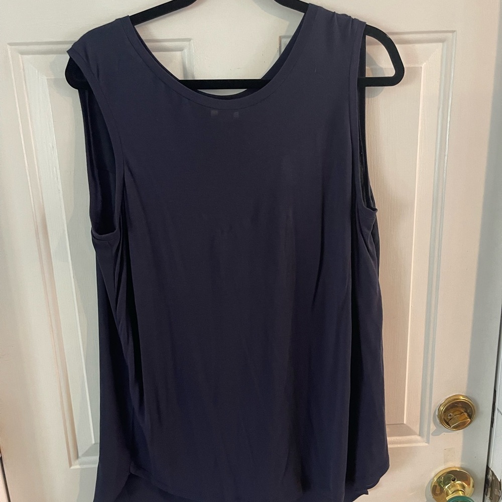 STYLUS Blue Relaxed Tank Top